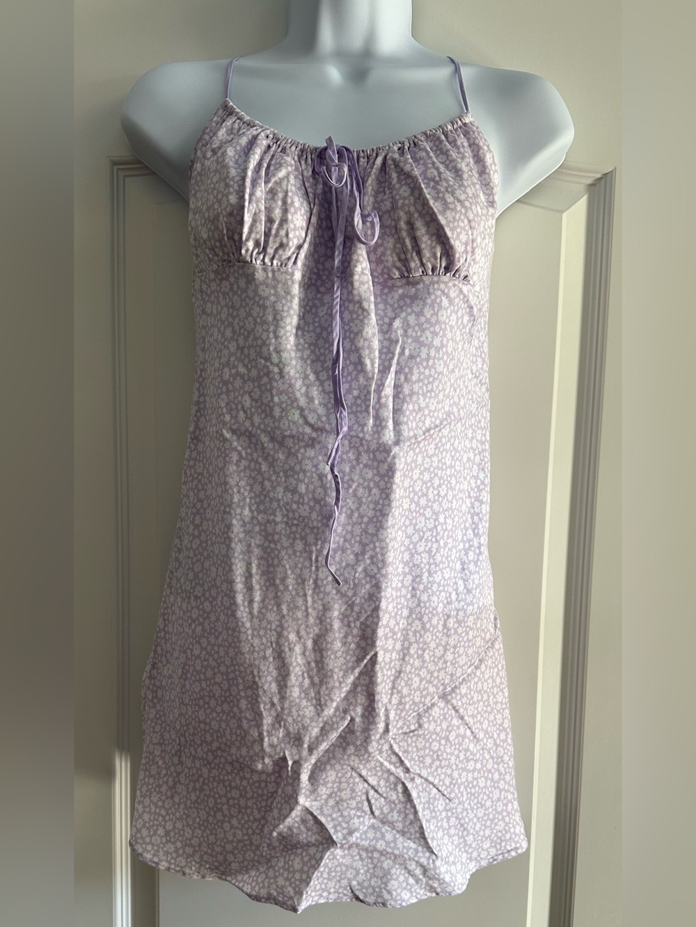 PINK Victorias Secret lavender lilac floral camisole nightgown - Picture 4 of 6